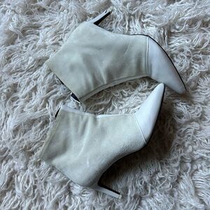 Rag & Bone BEHA Ankle Booties  White suede/leather
